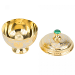 Сахарница металлическая с гравировкой и натуральным камнем Малахит в подарочной коробке Metal Stone Sugar Bowls варинант исполнения - 2 | Loft Concept в Твери