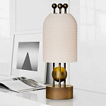 Настольная лампа в виде фонаря с белым фактурным абажуром Echoes of Light варинант исполнения - 2 | Loft Concept в Твери