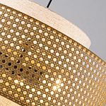 Подвесной светильник с декоративным поясом из плетеного бамбука Biuloggicu варинант исполнения - 5 | Loft Concept в Твери