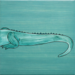 Плитка с узором Крокодил байдарочник варинант исполнения - 4 | Loft Concept в Твери