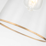 Подвесной светильник золотого цвета с колоколообразным стеклянным плафоном и декоративным элементом Elstead Lighting варинант исполнения - 3 | Loft Concept в Твери