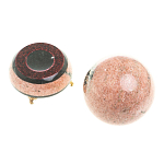 Шар декоративный на подставке из натуральных камней Змеевик и Мрамор Розовый Natural Stone Spheres 10.5 см варинант исполнения - 2 | Loft Concept в Твери