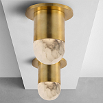 Потолочный светильник светодиодный с плафоном из натурального камня Purgatory варинант исполнения - 3 | Loft Concept в Твери