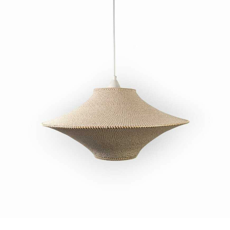 Подвесной вязаный бежевый светильник «Звезда Востока 01» Бежевый в Твери | Loft Concept 