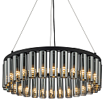 Люстра со стеклянными цилиндрическими плафонами Luminous Cylinders Smoky Round варинант исполнения - 3 | Loft Concept в Твери