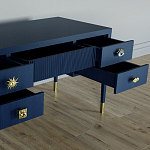 Письменный стол с 4-мя ящиками Elsa Dreams Blue варинант исполнения - 4 | Loft Concept в Твери