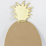 Зеркало овальной формы с золотистой рамкой и декоративной верхушкой в виде ананаса Pineapple Shine  варинант исполнения - 5 | Loft Concept в Твери