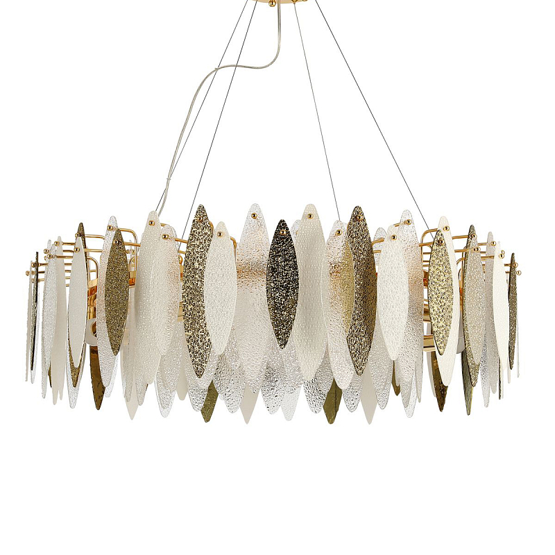 Люстра Monaghan Chandelier 10 Белый Золотой Люстра Monaghan Chandelier 10 Белый Золотой в Твери | Loft Concept