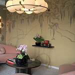 Обои в японском стиле Wisteria Original colourway on Raw Silk dyed silk варинант исполнения - 1 | Loft Concept в Твери