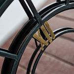 Зеркало настенное в чёрной металлической раме в виде часов Mirror Tower Clock варинант исполнения - 4 | Loft Concept в Твери