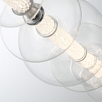 Подвесной светильник линейный с прозрачными стеклянными шарами разного диаметра Eurofase варинант исполнения - 6 | Loft Concept в Твери