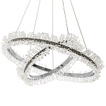 Люстра два кольца с хрустальным декором Rowan Crystal Ring Horizontal Chrome Chandelier варинант исполнения - 1 | Loft Concept в Твери