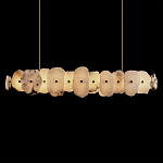 Подвесной светильник с фигурными элементами из белого алебастра Cryptocrystalline Stone варинант исполнения - 8 | Loft Concept в Твери