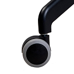 Стул с мягкой синей обивкой из велюра и подъемно-поворотным механизмом на черных колесиках Harper Blue варинант исполнения - 7 | Loft Concept в Твери