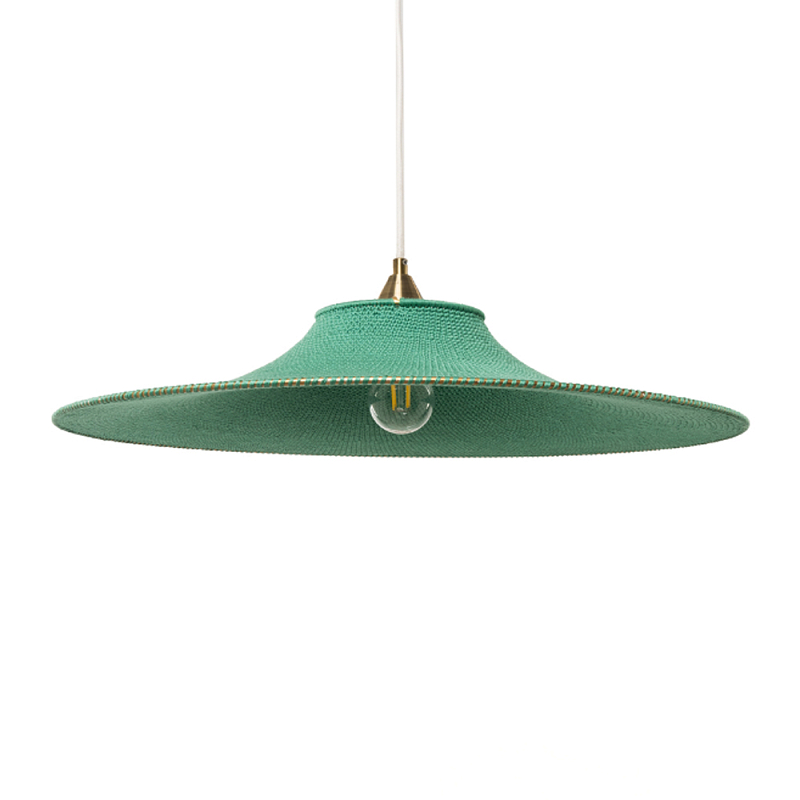Подвесной вязаный зеленый светильник «Токио»  Зеленый в Твери | Loft Concept 