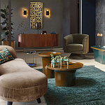 Бра с мраморным декором Marble Brass Laurel Wall Lamp варинант исполнения - 2 | Loft Concept в Твери