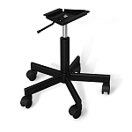 Стул с мягкой коричневой обивкой из велюра и подъемно-поворотным механизмом на черных колесиках Harper Brown варинант исполнения - 4 | Loft Concept в Твери