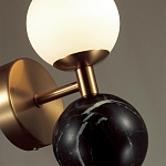 Бра с шарообразным матовым плафоном и шаром из камня на металлическом основании Orb Essence варинант исполнения - 9 | Loft Concept в Твери