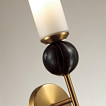 Бра с цилиндрическим матовым плафоном и шаром из камня на металлическом основании Orb Essence варинант исполнения - 3 | Loft Concept в Твери