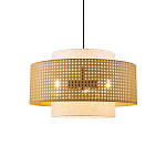 Подвесной светильник с декоративным поясом из плетеного бамбука Biuloggicu варинант исполнения - 1 | Loft Concept в Твери