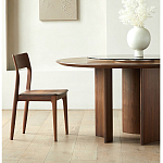 Стол обеденный круглый с двойной столешницей Walnut Wood Table варинант исполнения - 1 | Loft Concept в Твери