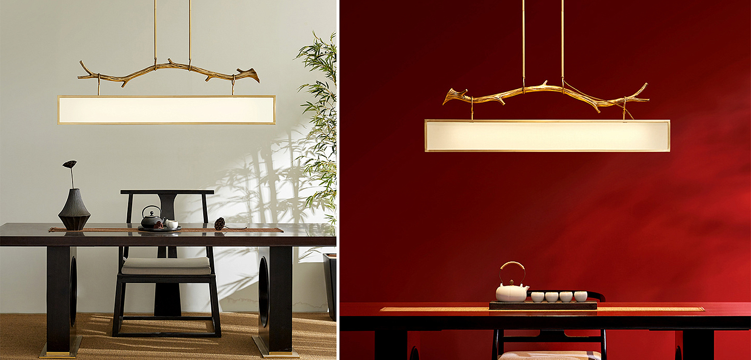 Дизайнерская прямоугольная люстра с золотой веткой Rectangular chandelier golden branch Дизайнерская прямоугольная люстра с золотой веткой Rectangular chandelier golden branch - Loft-Concept в Твери