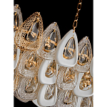 Люстра овальная с многослойными белыми и прозрачными подвесками Character Chandelier варинант исполнения - 4 | Loft Concept в Твери