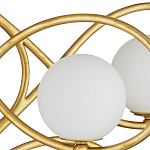 Люстра с закругленным каркасом золотого цвета и белыми плафонами Round Curl варинант исполнения - 1 | Loft Concept в Твери