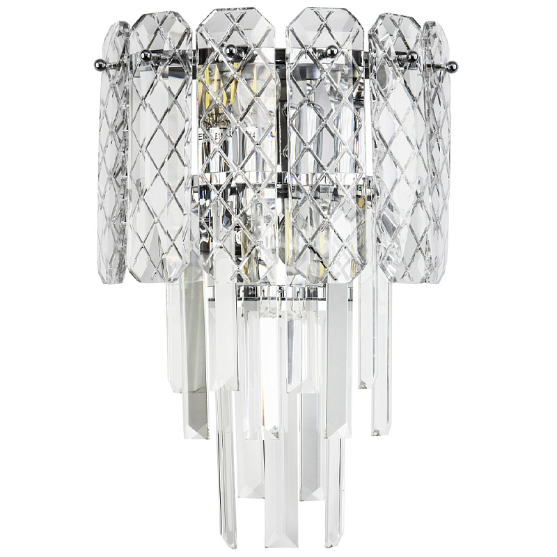 Бра Harmonica Crystal Chrome Wall Lamp Хром Прозрачное Стекло Бра Harmonica Crystal Chrome Wall Lamp Хром Прозрачное Стекло в Твери | Loft Concept