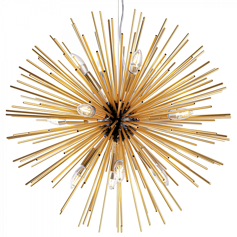 Huge Sputnik Chandelier Gold and Black Черный Золотой Huge Sputnik Chandelier Gold and Black Черный Золотой в Твери | Loft Concept