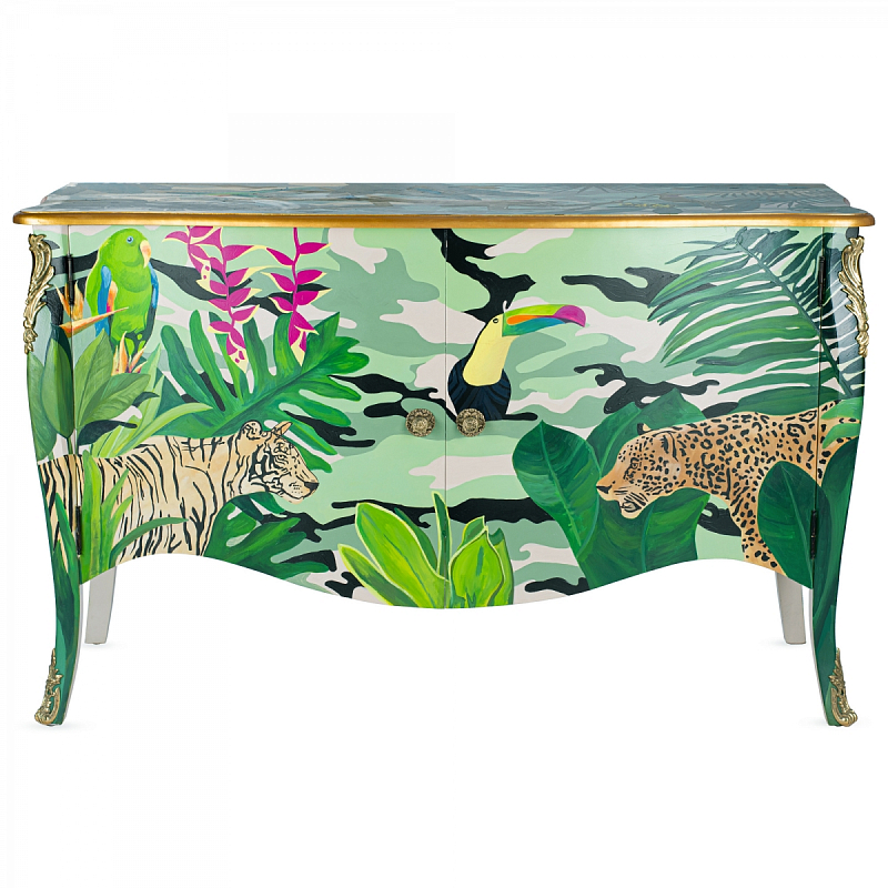 Комод L.XV DRESSER Flowers Jungle Серебряный Зеленый Комод L.XV DRESSER Flowers Jungle Серебряный Зеленый в Твери | Loft Concept