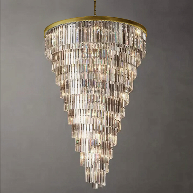 Люстра Chandelier Trapani Large size Никель Прозрачное Стекло в Твери | Loft Concept 