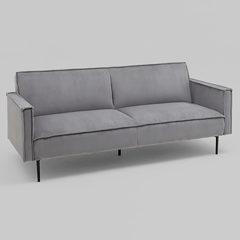 Диван современный вельветовый прямой Worcester Серый Серый Черный в Твери | Loft Concept 