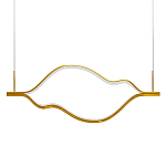 Подвесной светильник волнообразный изогнутый цвета латунь 3000К Spiral Lighting варинант исполнения - 1 | Loft Concept в Твери