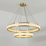 Люстра с 2-мя кольцами из натурального камня с регулируемыми плафонами Durability of Stone варинант исполнения - 2 | Loft Concept в Твери