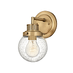 Бра для ванных комнат с прозрачным шарообразным плафоном из стекла с пузырьками на круглом основании Hinkley варинант исполнения - 1 | Loft Concept в Твери