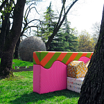 Дизайнерский модульный диван волнистой формы с цветным принтом Poltronova Superonda Sofa варинант исполнения - 40 | Loft Concept в Твери