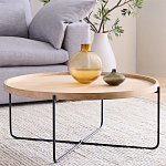 Журнальный стол с круглой деревянной столешницей Urban Style Space варинант исполнения - 2 | Loft Concept в Твери