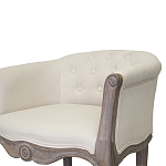 Кресло низкое в стиле прованс Бежевый Лен Louis French Armchair  варинант исполнения - 4 | Loft Concept в Твери