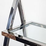 Металлический стеллаж со стеклянными полками Molecule варинант исполнения - 4 | Loft Concept в Твери