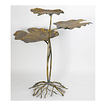 Столик приставной с тремя столешницами Тропические листья Tropical Forest gold варинант исполнения - 2 | Loft Concept в Твери