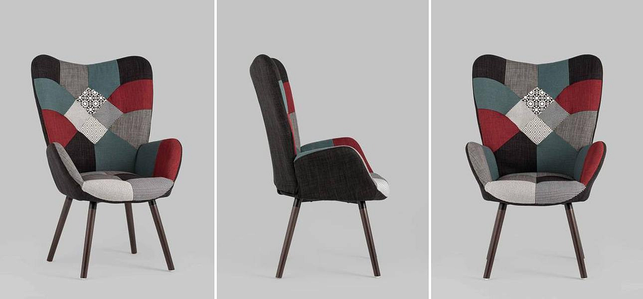 Кресло Ingrit принт Patchwork - Loft-Concept в Твери