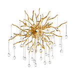 Бра с лучеобразным основанием и подвесками из прозрачного стекла в виде длинных капель Droplet Chandelier варинант исполнения - 1 | Loft Concept в Твери