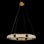 Люстра в виде кольца из натурального камня Golden Alavastor варинант исполнения - 2 | Loft Concept в Твери