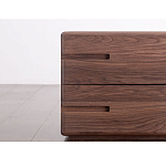 Прикроватный столик деревянный с 2-мя ящиками Moon Walnut Furniture варинант исполнения - 4 | Loft Concept в Твери