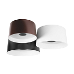 Потолочный светильник с 3-мя цилиндрическими абажурами черного белого и коричневого цвета Urban Dome варинант исполнения - 3 | Loft Concept в Твери