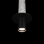 Подвесной светильник с узким цилиндрическим плафоном и черным металлическим декором Concrete Pipe варинант исполнения - 13 | Loft Concept в Твери