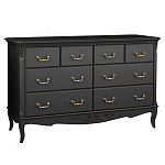 Комод черный из массива бука в стиле прованс Black Provence варинант исполнения - 1 | Loft Concept в Твери