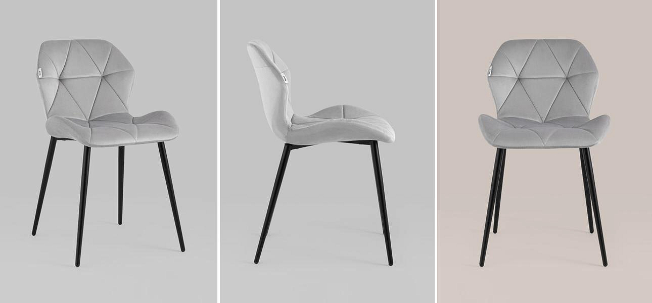 Стул Jeroen Chair II Серый Велюр Стул Jeroen Chair II Серый Велюр - Loft-Concept в Твери