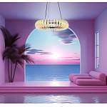 Люстра круглая с фактурными элементами в виде ракушек Inspired Sea варинант исполнения - 5 | Loft Concept в Твери